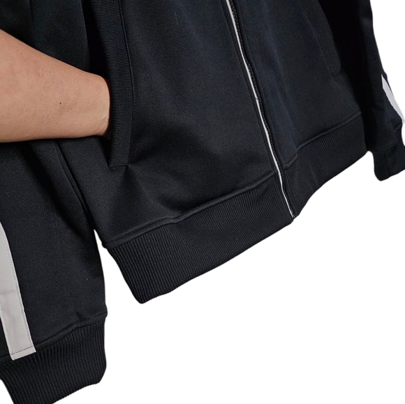 Sunice Black Soft Full-zip Fleece-lined Jacket Grey Race Car Stripes mens medium - Picture 7 of 10